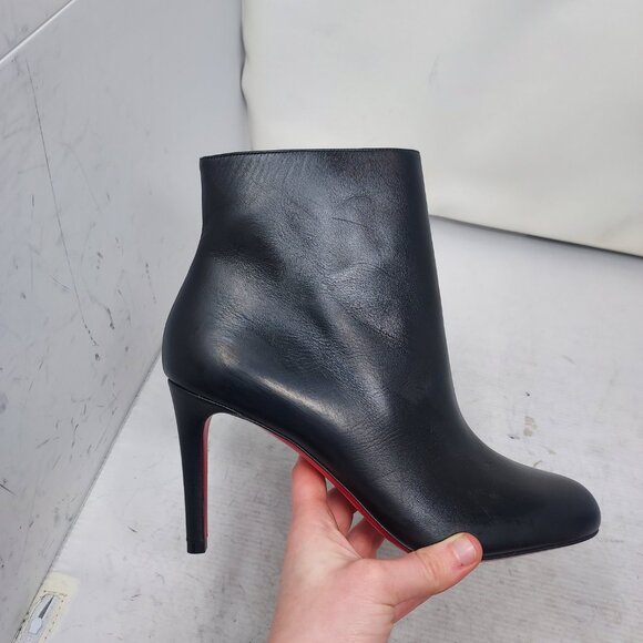 Christian Louboutin Black Pumppie Heel Ankle Boot - Picture 3 of 12